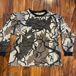 Vintage Predator Camouflage Shirt Men's XL Like New Xi Archery Logo Made in USA,